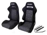 Сиденье спортивное полуковш Recaro RS3 confetti пара (черный)