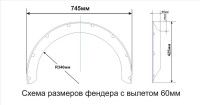 Расширители колесных арок универсальные 60мм