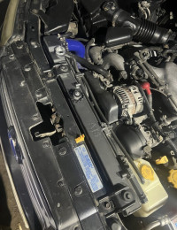 Радиатор алюминиевый Subaru Forester SG5 turbo 26мм AT 2004 с горловиной AJS (серый)