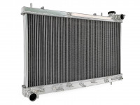 Радиатор алюминиевый Subaru Forester SG5 turbo 26мм AT 2004 с горловиной AJS (серый)