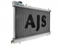 Радиатор алюминиевый Subaru Forester SG5 turbo 26мм AT 2004 с горловиной AJS (серый)