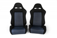 Сиденье спортивное полуковш LM JDM stock пара размер - M (черный)