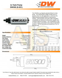 DeatschWerks насос топливный 340л/ч Mazda RX8 DW300