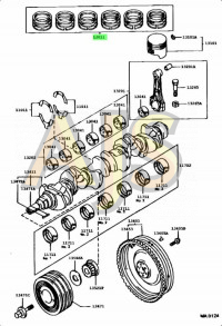 Toyota полукольца коленвала 1G 1101170010