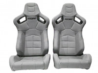 Сиденье спортивное полуковш LM A010 кожа пара (серый)