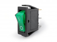 Тумблер 3 контакта цветной вкл-выкл (зеленый)