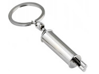 Брелок бочка выпускная (серебро)
