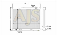 Радиатор алюминиевый Nissan Terrano R50, QX4, Elgrand 42мм AT AJS
