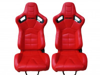 Сиденье спортивное полуковш LM A010 кожа пара (красный)