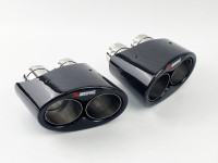 Насадка на глушитель Akrapovic style карбон двойная пара 63х110мм