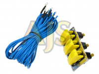 Панель зажигания DEPO на 3 тумблера без индикатора (желтый)