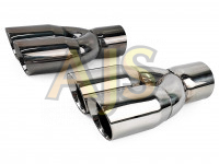 Насадка на глушитель двойная 60х132мм (вороненый)