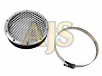 Заглушка воздуховода с сеткой 100/110 серебро