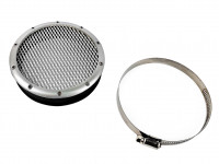 Заглушка воздуховода с сеткой 100/110 серебро