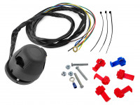 Розетка для прицепа с проводкой 7 контактов (черный)