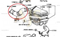 Патрубок воздушного фильтра Toyota Celica ST205