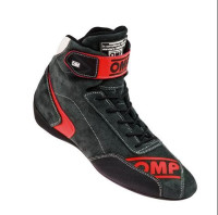 ботинки OMP style замша, кожа черно-красные