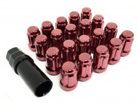 TPI гайки спортивные стальные 33мм М12*1.25 20шт (красный)