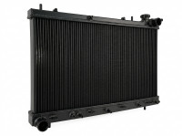 Радиатор алюминиевый Subaru Forester SG5 turbo 40мм AT 2004 с горловиной  AJS (черный)