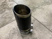 Насадка на глушитель Akrapovic style с карбоном 63мм 76мм (матовый)