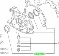 Nissan передний сальник коленвала 1351010Y01