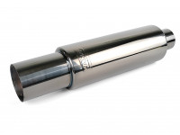 Бочка выхлопная HKS Hi-Power style большая вороненый вход 76мм выход 102мм