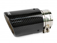 Насадка на глушитель Akrapovic style закругленная с карбоном 63х89мм (глянец)