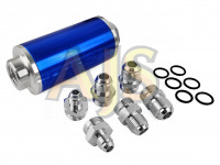 Топливный фильтр проточный an6, an8, an10 универсальный (синий)