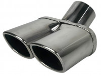 Насадка на глушитель двойная 60х165мм (хром)