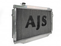 Радиатор алюминиевый Toyota Land Cruiser 80 1FZ бензин 50мм AT AJS (черный)
