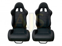 Сиденье спортивное полуковш LM A081 кожа пара (черный)