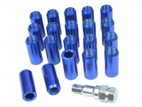 Гайки стальные сквозные M14*1.5 (синий)