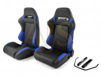 Сиденье спортивное полуковш LM А042 пара размер - M (синий)