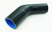 Патрубок силиконовый 45 градусов 51 - 57 мм (черный)