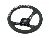 Руль спортивный Vertex V&V с выносом экокожа без перфорации