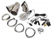 Заслонка выхлопная с электроприводом Y-пайп с отводом V-band 102мм