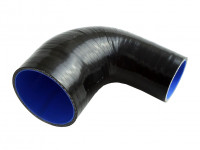 Патрубок силиконовый 90 градусов 63 - 76 мм (черный)
