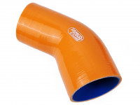 Патрубок силиконовый 45 градусов 63-76 мм (оранжевый)