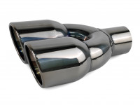 Насадка на глушитель двойная 60х185мм (вороненый)