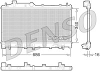 Радиатор двигателя Denso Subaru Legacy BM BR Outback BR EJ204, EJ253 09-15