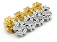 Ниппельные колпачки сувенирные доллар 4шт (золото)