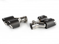 Насадка на глушитель Akrapovic style с карбоном двойная пара 63х190мм (матовый)