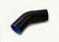 Патрубок силиконовый 45 градусов 63 мм (черный)