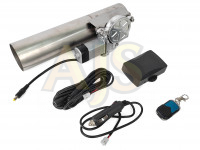 Заслонка выхлопная с электроприводом и удлиненным отводом 63мм