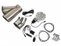 Заслонка выхлопная с электроприводом Y-пайп с отводом V-band 102мм