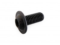 Болт M6*15 мм черный под шестигранник полукруглая шляпка с шайбой SS
