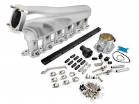 Коллектор впускной фрезерованный Nissan RB26DETT c дросселем 90мм и топливной рейкой