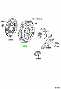 Корзина сцепления 31210-36320 Toyota Land Cruiser 100 1HDFT