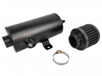 Маслосборник 0.7л с фильтром выхода 1/2" (черный)