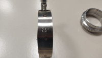 V-band хомут с фланцами 2.25 (57мм) с проточкой папа-мама УЦЕНКА